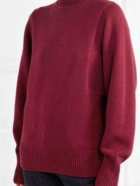 The Row Meredith Turtleneck Sweater Burgundy XS